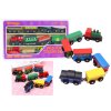 Drevená sada vláčikov a lokomotív na magnety 12 ks
