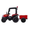 Dětský elektrický traktor BLAST s přívěsem 2x200W červený06