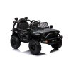 Elektrické autíčko OFFROAD čierne 12V Vysoký podvozok, široké sedadlo, Odpružené nápravy, 2,4 GHz Diaľkové ovládanie LED svetlá