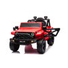Elektrické autíčko OFFROAD červené 12V Vysoký podvozok, široké sedadlo, Odpružené nápravy, 2,4 GHz Diaľkové ovládanie LED svetlá