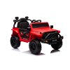 Elektrické autíčko OFFROAD červené 12V Vysoký podvozok, široké sedadlo, Odpružené nápravy, 2,4 GHz Diaľkové ovládanie LED svetlá
