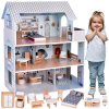 pol pl Uroczy domek z meblami Stylowa Drewniana Willa dla Lalek ZA5368 21411 11