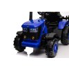 Detský elektrický traktor s vlečkou 12V 7Ah modrý