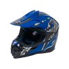 kask motocyklowy enduro niebieski s