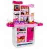 Veľká detská kuchynka, chladnička, rúra, drez ružová