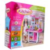 Veľká detská kuchynka, chladnička, rúra, drez ružová