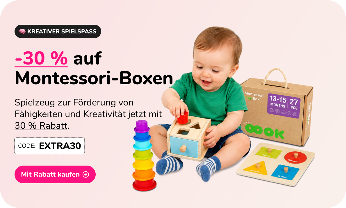 Spielzeug zur Förderung von Fähigkeiten und Kreativität jetzt mit 30 % Rabatt.
