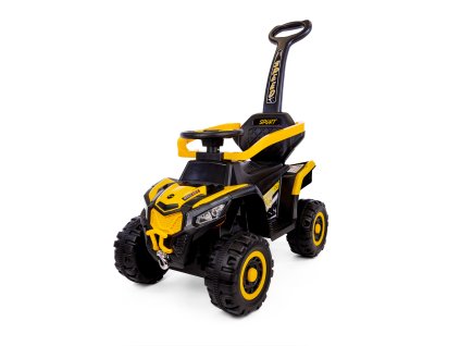 227730 5 speed mt280 detske elektricke odrazedlo auticko 3v1 s vodici tyci zlute