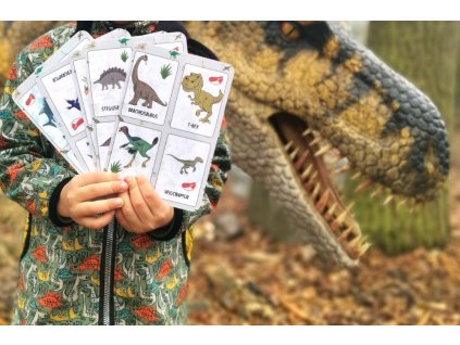 Dino loto 2 hry - loto a nakrm svého dinosaura 48 kartiček