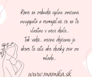 Kto by to bol povedal, že v tridsiatke budem 'žúrovať' celú noc. Akurát, že jediný drink, ktorý sa podáva, je mliečny...