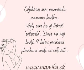 Milujem svoj budík, len škoda, že sa nedá nijako "nastaviť". 😄 #mamika #dojcenie #materstvo #humor