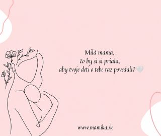 Dnes som sa na chvíľu zastavila a položila si jednu otázku... 🤍 Čo by som si priala, aby raz moje deti povedali o mne?...
