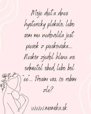 Prosím vás, čo robím zle? 😂 Brokolicová polievka je "ee" ale hlina je "mňam, mňam". #materstvo #materstvoshumorom #sommama...