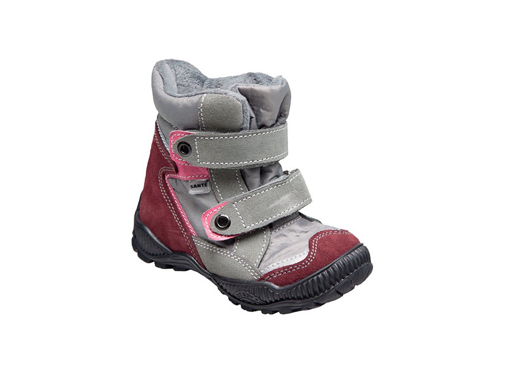 Dětská zimní obuv s membránou - SANTÉ TRACKTOP, fialová - MAMIKUP