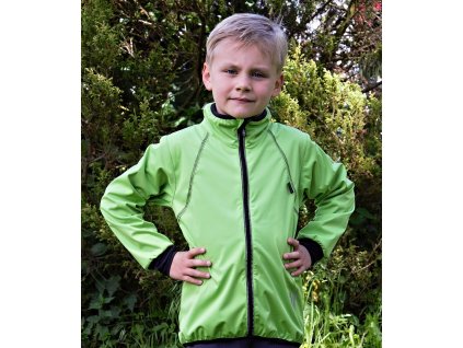 Tenká SPORTOVNÍ softshellová bunda-ZELENÁ