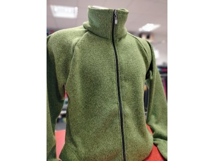 Dětský hřejivý svetr na zip - ZELENÝ MELÍR