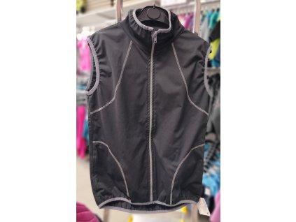Dětská TENKÁ softshellová vesta - ČERNÁ
