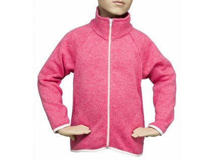 Dětský hřejivý svetr na zip - KORÁLOVÝ MELÍR - DOPRODEJ