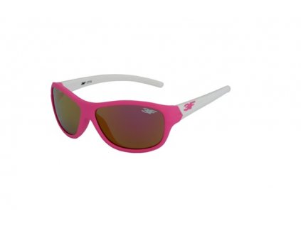 Dětské gumové sluneční brýle 3F - RŮŽOVO-BÍLÉ  sáček ZDARMA