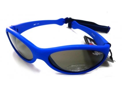 Dětské gumové sluneční brýle 3F s GUMIČKOU - modré