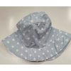 Letní bavlněný klobouček - SVĚTLE MODRÝ S PUNTÍKY