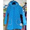 Dívčí softshellový kabát s FLEECEM - tyrkysový+reflexní srdíčka
