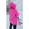 Softshellová bunda ZIMNÍ S KOŽÍŠKEM - růžová