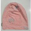 Bavlněná SLABÁ čepice - růžová s jednorožci
