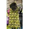 Dívčí PRODLOUŽENÁ ZATEPLENÁ softshellová vesta CAMOUFLAGE-zelená