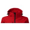 Dámská zateplená softshellová bunda s kapucí - červená