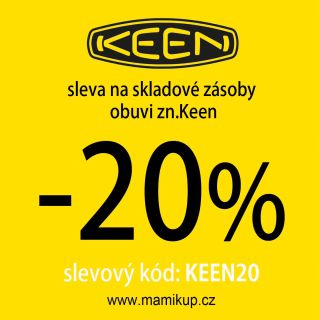 -20% na všechny skladové boty zn. Keen Sleva platí i na již zlevněné :) Objednávejte na eshopu, nebo se stavte na...