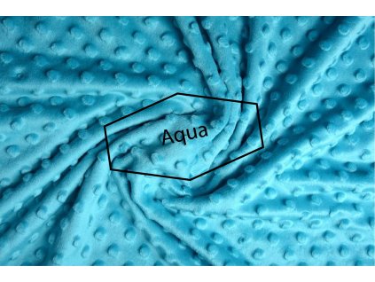 minky fleece stoff aqua