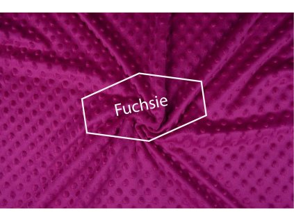 minky fleece stoff fuchsia