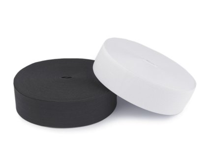 Plochá tkaná pruženka bílá 21mm