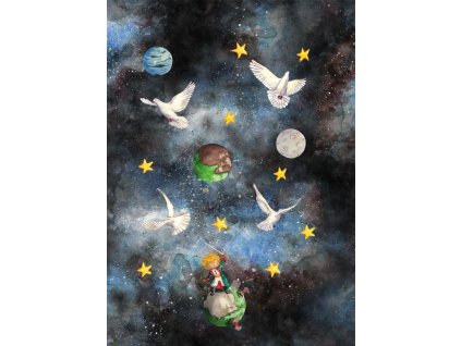 malý princ planeta Kreslicí plátno 1