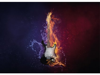kytara ohn Kreslicí plátno 1