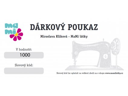 Dárková poukázka 1000,-