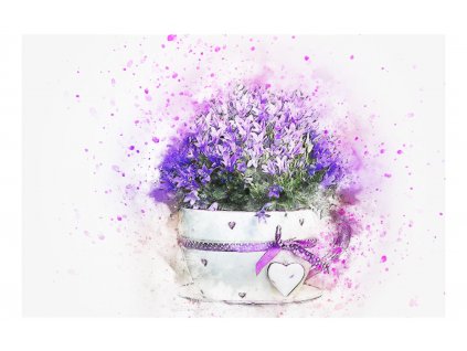 fialové květiny Kreslicí plátno 1