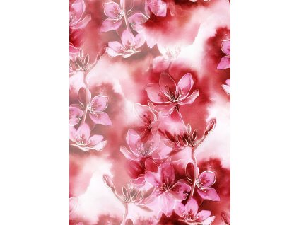 růžové kytky Kreslicí plátno 1