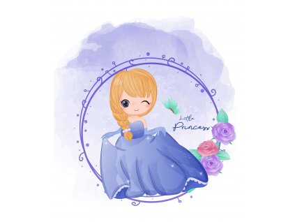 princezna modrá Kreslicí plátno 1