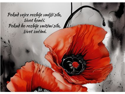 Koženkový panel  28x20cm Citáty - vejce