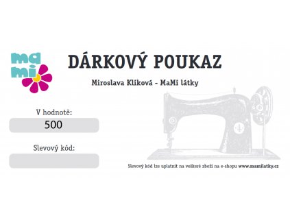 Dárková poukázka 500,-