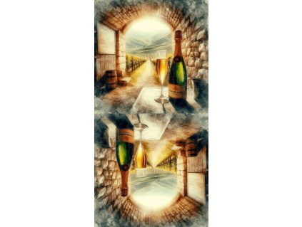 Oboustranný panel 50x100cm víno