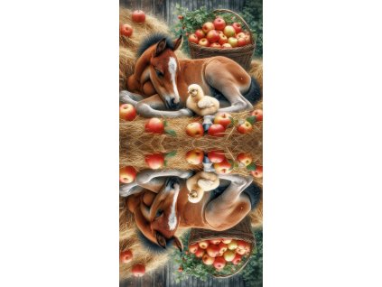 Zrcadlový panel 50x100cm hříbě