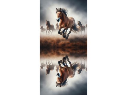 Zrcadlový panel 50x100cm kůň