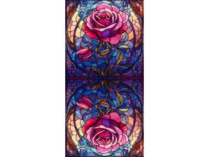 Zrcadlový panel 50x100cm mozaiková růže