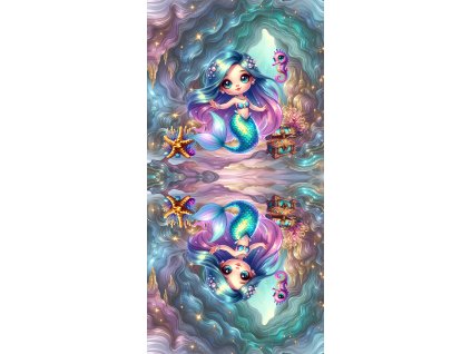 Zrcadlový panel 50x100cm mořská víla