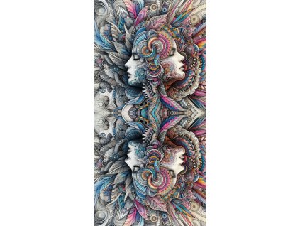 Zrcadlový panel 50x100cm hlavy