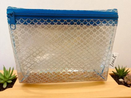 Fólie k šití transparentní 20x30cm laser šupiny