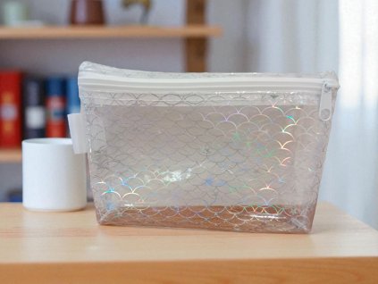 Fólie k šití transparentní 20x30cm laser šupiny s hvězdičkou